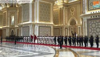مراسم الاستقبال الرسمي للرئيس الصيني في قصر الرئاسة بأبوظبي
