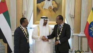 الشيخ محمد بن زايد مع رئيس إريتريا ورئيس وزراء إثيوبيا
