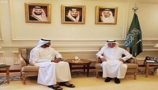 عادل الجبير والسفير الإماراتي الشيخ شخبوط بن نهيان آل نهيان