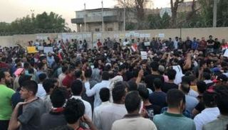 جانب من مظاهرات البصرة