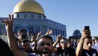 احتجاجات فلسطينية على اعتداءات الاحتلال ضد الأقصى - أ. ف. ب