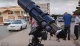 خسوف القمر الدموي من مدينة شحات الليبية