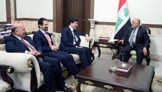 لقاء سابق بين العبادي ورئيس حكومة كردستان - أرشيفية