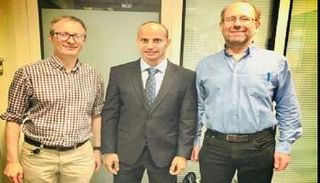 المبتعث السعودي خالد السهلي مع أستاذيه