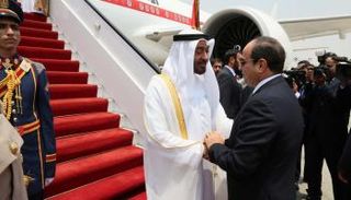 الرئيس السيسي يستقبل الشيخ محمد بن زايد