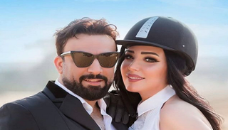 الفنانة عبير صبري برفقة زوجها المحامي أيمن البياع