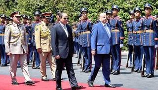 مراسم اسقبال الرئيس السيسي لنظيره اليمني هادي