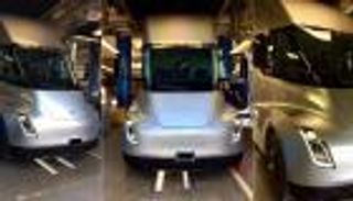 شاحنة تسلا الكهربائية تخضع لأول عملية توقيف مرورية