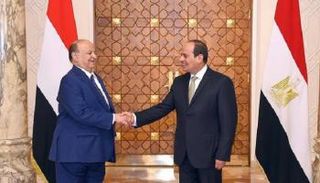 الرئيسان المصري عبدالفتاح السيسي واليمني عبدربه منصور 