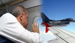 رجب طيب أردوغان داخل طائرته الرئاسية- أرشيفية