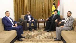 نصر الله والمتحدث باسم مليشيا الحوثي الانقلابية