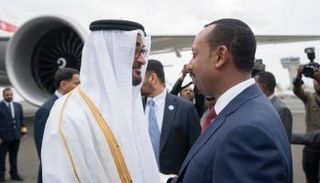 الشيخ محمد بن زايد آل نهيان وآبي أحمد 