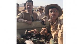 صورة من فيديو اعتقال القيادي الحوثي المدعو محمد المؤيد 