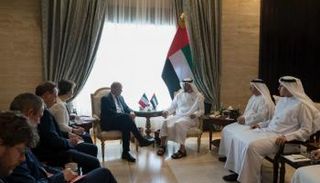 الشيخ محمد بن زايد آل نهيان ووزير خارجية فرنسا