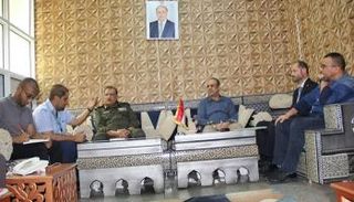 جانب من لقاء وزير الداخلية اليمني مع الوفد الأممي 