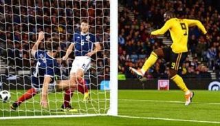 من مباراة بلجيكا واسكتلندا