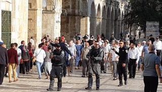 عشرات المستوطنين يقتحمون باحات المسجد الأقصى 