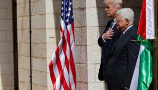 صورة من الأرشيف للرئيسين الفلسطيني والأمريكي