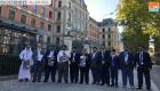 وقفة لقبيلة الغفران أمام الأمم المتحدة للمطالبة بمحاسبة نظام قطر