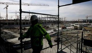 أحد مواقع البناء في مطار إسطنبول الدولي