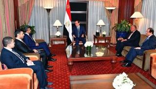 السيسي والشيخ عبدالله بن زايد خلال لقائهما في نيويورك