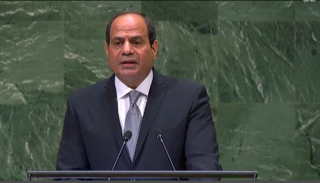 جانب من كلمة الرئيس المصري عبدالفتاح السيسي بالأمم المتحدة