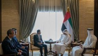 محمد بن زايد يستقبل رئيس شركتي جودكو وإنبكس اليابانيتين