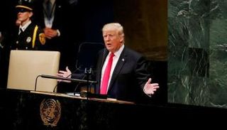 ترامب خلال خطابه بالجمعية العامة للأمم المتحدة