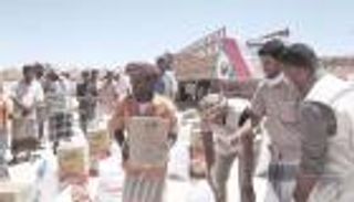 قافلة من الهلال الأحمر الإماراتي لإغاثة "غيل بن يمين" بحضرموت