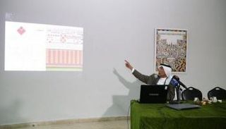 الأديب السعودي علي إبراهيم مغاوي خلال الاحتفالية