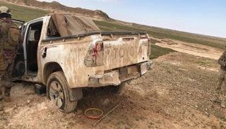 صورة للسيارة المفخخة وفق وسائل إعلام عراقية