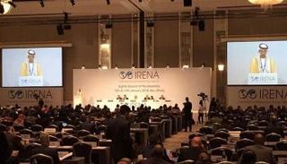 جانب من أعمال الجمعية العمومية لـ"آيرينا" بأبوظبي في 2018- أرشيفية