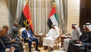 جانب من لقاء الشيخ محمد بن زايد آل نهيان وجواو مانويل لورينسو 