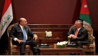 الملك عبدالله الثاني والرئيس العراقي برهم صالح - أرشيفية