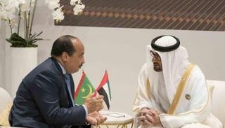 الشيخ محمد بن زايد آل نهيان والرئيس محمد ولد عبدالعزيز- أرشيفية