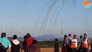 جانب من فعاليات الجمعة الـ43 لمسيرة العودة شرق غزة‎