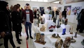 جانب من معرض الفن التشكيلي في بغداد