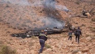 آثار تحطم طائرة مغربية- أرشيفية