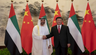 لقاء سابق بين الشيخ محمد بن زايد آل نهيان والرئيس شي جين بينغ