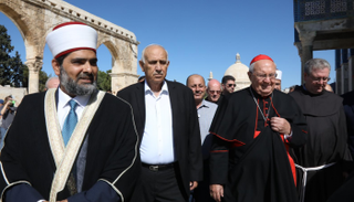 جانب من زيارة وفد الفرنسيسكان للقدس 