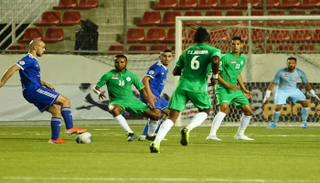 من مباراة الرجاء المغربي والهلال الفلسطيني