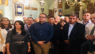 جانب من زيارة وزير الآثار المصري والوفد المرافق له لدير سانت كاترين
