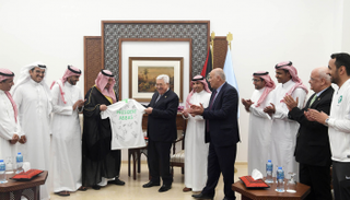 ياسر المسحل والرئيس الفلسطيني