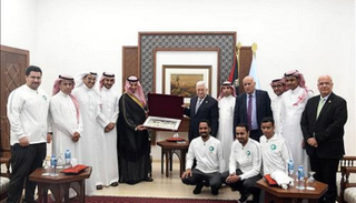 الرئيس الفلسطيني في استقبال البعثة السعودية