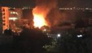 حريق ضخم يلتهم جزءا كبيرا من كنيسة مارجرجس العتيقة جنوبي القاهرة