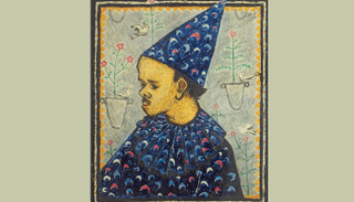 لوحة للفنان التشكيلي الراحل ممدوح عمار ضيف شرف المعرض