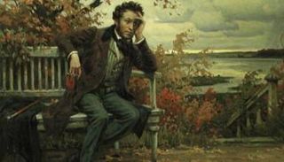 رسم للشاعر الروسي بوشكين