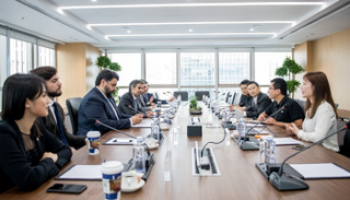 اجتماع وفد غرفة دبي مع رجال أعمال صينيين على هامش افتتاح الفرع الجديد