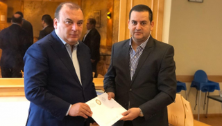 وزير الخارجية الليبي بالحكومة المؤقتة والنائب الإيطالي فلافيو مارتشيلو