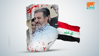 أبو زينب اللامي يمينا مع قائد مليشيا الحشد الشعبي - أرشيفية